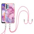 thumbnail image 1 of Feishell for Samsung Galaxy A13 4G Case with Detachable Crossbody Strap, Fashion Marble Pattern Glossy Cover for Women Girls, Slim Fit Anti-Scratch Phone Case for Samsung Galaxy A13 4G,Pink, 1 of 7
