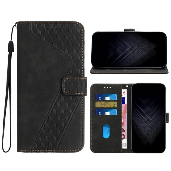 Feishell For Samsung Galaxy A13 5G Card Slot Case,360 Protection Luxury Leather+Soft TPU Magnetic Clasp Flip Stand Wallet Shockproof Cover with Detachable Wrist Strap.For Samsung Galaxy A13 5G,Black