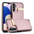 thumbnail image 1 of Feishell for Samsung Galaxy A14 5G 6.6 inch Back Wallet Case with Back Accordion Folding Card Holder,Shockproof Premium PU Leather Button Card Slots Anti-Scratch Phone Case,Rosegold, 1 of 7