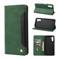 thumbnail image 1 of Feishell for Samsung Galaxy A14 5G 6.6 inch Wallet Case,Shockproof Ultra Thin Premium PU Leather Magnetic Closure Card Slots Cash Pocket TPU Bumper Shock Absorbing Flip Kickstand Phone Cover,Green, 1 of 9