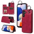 thumbnail image 1 of Feishell for Samsung Galaxy A14 5G Back Flip Wallet Case with ID Credit Card Slots & Metal Ring, Premium PU Leather Shockproof Magnetic Buckle Flip Kickstand Phone Case for Women Men,Red, 1 of 10