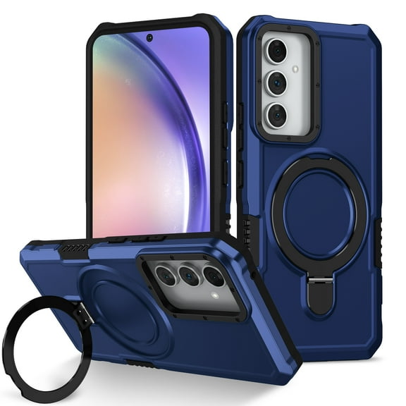 Feishell for Samsung Galaxy A15 Case,Shockproof and Drop Proof Protective Phone Case with Adjustable Multi-Angle Ring Kickstand Military-Grade Protection Armor Rugged Phone Case,Royalblue