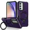 thumbnail image 1 of Feishell for Samsung Galaxy A15 Case,Shockproof and Drop Proof Protective Phone Case with Adjustable Multi-Angle Ring Kickstand Military-Grade Protection Armor Rugged Phone Case,Darkpurple, 1 of 9