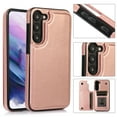 thumbnail image 1 of Feishell for Samsung Galaxy A15 Wallet Case with Card Holder,Double Magnetic Clasp Back Flip Kickstand Durable PU Leather Shockproof Card Slots Protective Phone Case for Women Men,Rosegold, 1 of 15