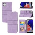 thumbnail image 1 of Feishell for Samsung Galaxy A22 5G Case with Detachable Wrist Strap,Premium PU Leather Drop Protection Magnetic Clasp Flip Kickstand RFID Blocking Credit Card Slots Wallet Phone Case,Lightpurple, 1 of 11