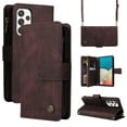 thumbnail image 1 of Feishell for Samsung Galaxy A23 5G 6.6 inch Zipper Wallet Case with Wrist Strap & Shoulder Strap,Premium PU Leather Magnetic Clasp Flip Holder Card Slots Crossbody Phone Case for Women Men,Brown, 1 of 18