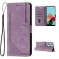 thumbnail image 1 of Feishell for Samsung Galaxy A23 5G Flip Wallet Phone Case,Durable PU Leather Flip Kickstand Shockproof TPU Inner Shell Magnetic Clasp Folio Card Pocket Phone Case with Wrist Strap,Purple, 1 of 12