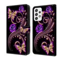 thumbnail image 1 of Feishell for Samsung Galaxy A23 5G Slim Wallet Case with Fashion Colorful Pattern Painted,Luxury PU Leather Magnetic Flip Stand Card Slots Pocket Phone Case,Purple Flowers & Butterflies, 1 of 8