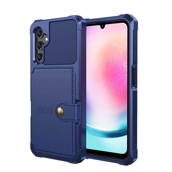Feishell for Samsung Galaxy A24 4G Wallet Case, with ID&Credit Card Holder Slots Pockets Wallet Back Cover Stand Flip Folio Leather Magnetic Absorption Cover For Samsung Galaxy A24 4G,
Darkblue