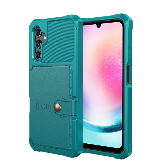 Feishell for Samsung Galaxy A24 4G Wallet Case, with ID&Credit Card Holder Slots Pockets Wallet Back Cover Stand Flip Folio Leather Magnetic Absorption Cover For Samsung Galaxy A24 4G,
Green