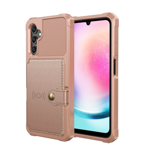 Feishell for Samsung Galaxy A24 4G Wallet Case, with ID&Credit Card Holder Slots Pockets Wallet Back Cover Stand Flip Folio Leather Magnetic Absorption Cover For Samsung Galaxy A24 4G,
Rosegold