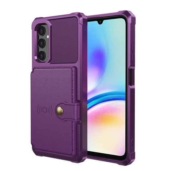 Feishell for Samsung Galaxy A35 Wallet Case, with ID&Credit Card Holder Slots Pockets Wallet Back Cover Stand Flip Folio Leather Magnetic Absorption Cover For Samsung Galaxy A35,
Purple