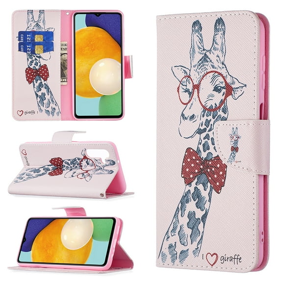 Feishell for Samsung Galaxy A54 5G (6.4 inch) Case,Fashion Painted Pattern PU Leather Shockproof Magnetic Clasp Flip Cover with Card Slots Kickstand Wallet Phone Case,E-Deer