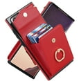 thumbnail image 1 of Feishell for Samsung Galaxy Note 20 Ultra Wallet Case with RFID Blocking Card Slots Case, PU Leather Finger Ring Holder Kickstand Wrist Strap Handbag Magnetic Shockproof Protective Cover,Red, 1 of 9