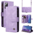 thumbnail image 1 of Feishell for Samsung Galaxy Note20 Ultra Zipper Wallet Case with Wrist Strap & Shoulder Strap,Premium PU Leather Magnetic Clasp Flip Holder Card Slots Crossbody Phone Case for Women Men,Purple, 1 of 18