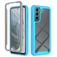 thumbnail image 1 of Feishell Samsung Galaxy S21 Case Built-in Screen Protector Clear Rugged 360 Full Body Protective Shockproof Hard Back Soft TPU Defender Dual Layer Heavy Duty Bumper Anti-Scratch Case, Blue, 1 of 6