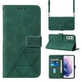 thumbnail image 1 of Feishell for Samsung Galaxy S21 FE 5G Crossbody Wallet Case with Removable Adjustable Shoulder Strap,Premium PU Leather Magnetic Clasp Flip Stand Card Slots Phone Cover for Women Men,Darkgreen, 1 of 9
