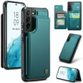 thumbnail image 1 of Feishell for Samsung Galaxy S22 Case with Card Holder, Wallet Case for Women Men with RFID Blocking, Durable PU Leather Kickstand Magnetic Clasp Shockproof Phone Case,Blue, 1 of 9