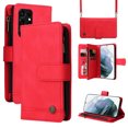 thumbnail image 1 of Feishell for Samsung Galaxy S22 Ultra 5G Zipper Wallet Case with Wrist Strap & Shoulder Strap,Premium PU Leather Magnetic Clasp Flip Holder Card Slots Crossbody Phone Case for Women Men,Red, 1 of 18