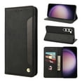 thumbnail image 1 of Feishell for Samsung Galaxy S23 6.1 inch Wallet Case,Shockproof Ultra Thin Premium PU Leather Magnetic Closure Card Slots Cash Pocket TPU Bumper Shock Absorbing Flip Kickstand Phone Cover,Black, 1 of 9