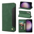 thumbnail image 1 of Feishell for Samsung Galaxy S23 6.1 inch Wallet Case,Shockproof Ultra Thin Premium PU Leather Magnetic Closure Card Slots Cash Pocket TPU Bumper Shock Absorbing Flip Kickstand Phone Cover,Green, 1 of 9