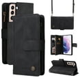 thumbnail image 1 of Feishell for Samsung Galaxy S23 6.1 inch Zipper Wallet Case with Wrist Strap & Shoulder Strap,Premium PU Leather Magnetic Clasp Flip Holder Card Slots Crossbody Phone Case for Women Men,Black, 1 of 18