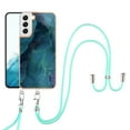thumbnail image 1 of Feishell for Samsung Galaxy S23 Case with Detachable Crossbody Strap, Fashion Marble Pattern Glossy Cover for Women Girls, Slim Fit Anti-Scratch Phone Case for Samsung Galaxy S23,Green, 1 of 7