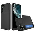 thumbnail image 1 of Feishell for Samsung Galaxy S23 Case with ID Credit Card Holder, Dual Layer Shockproof Hidden Sliding Card Slot Wallet Anti-Scratch Hard Shell Back Cover Slim Phone Case,Black, 1 of 12