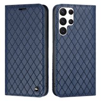 Feishell for Samsung Galaxy S23 Ultra Wallet Case with RFID Blocking Protection Card Slots,Shockproof Luxury PU Leather Magnetic Closure Flip Kickstand Anti-Scratch Full Protection Phone Case,Blue