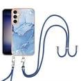 thumbnail image 1 of Feishell for Samsung Galaxy S24 Case with Detachable Crossbody Strap, Fashion Marble Pattern Glossy Cover for Women Girls, Slim Fit Anti-Scratch Phone Case for Samsung Galaxy S24,Blue, 1 of 7
