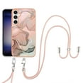 thumbnail image 1 of Feishell for Samsung Galaxy S24 Case with Detachable Crossbody Strap, Fashion Marble Pattern Glossy Cover for Women Girls, Slim Fit Anti-Scratch Phone Case for Samsung Galaxy S24,Rosegold, 1 of 7