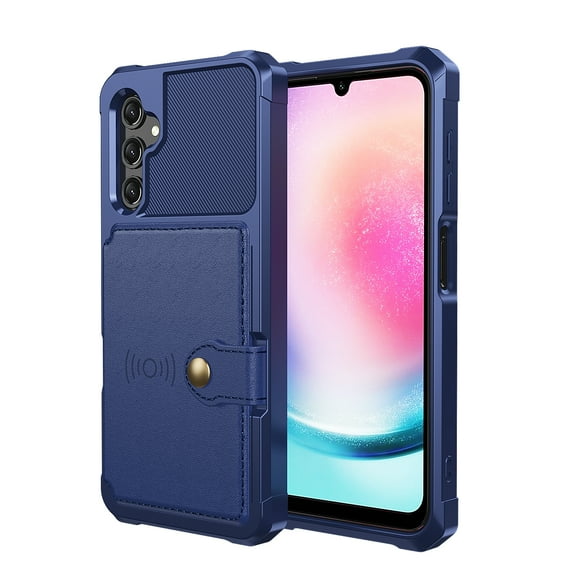 Feishell for Samsung Galaxy S24 FE Wallet Case, with ID&Credit Card Holder Slots Pockets Wallet Back Cover Stand Flip Folio Leather Magnetic Absorption Cover For Samsung Galaxy S24 FE,
Darkblue