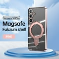 thumbnail image 1 of Feishell for Samsung Galaxy S24 Plus Magnetic Clear Case with All-inclusive Camera Lens Film [Compatible with MagSafe] Shockproof Plating Anti-yellowing Transparent Ring Kickstand Phone Case,Rosegold, 1 of 9