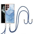 thumbnail image 1 of Feishell for Samsung Galaxy S24 Ultra Case with Detachable Crossbody Strap, Fashion Marble Pattern Glossy Cover for Women Girls, Slim Fit Anti-Scratch Phone Case for Samsung Galaxy S24 Ultra,Blue, 1 of 7