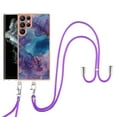 thumbnail image 1 of Feishell for Samsung Galaxy S24 Ultra Case with Detachable Crossbody Strap, Fashion Marble Pattern Glossy Cover for Women Girls, Slim Fit Anti-Scratch Phone Case for Samsung Galaxy S24 Ultra,Purple, 1 of 7