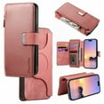 thumbnail image 1 of Feishell For Samsung Galaxy S24 Ultra Wallet [Support Magsafe Charger] Magnetic Detachable Flip Leather Phone Case with Card Slots[RFID Blocking], Zipper Bag, Kick-Stand, Pink, 1 of 9