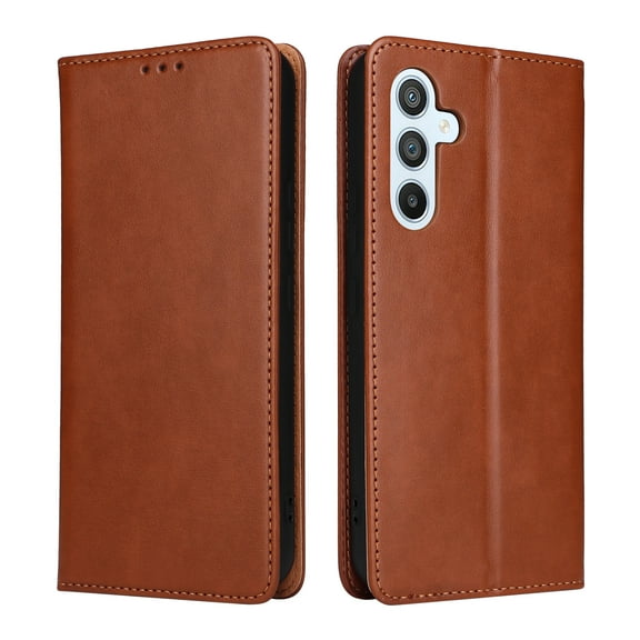 Feishell for Samsung Galaxy S25 Edge Wallet Case,Premium PU Leather Magnetic Closure Folio Flip Kickstand RFID Blocking Credit Card Slots & Cash Pocket Shockproof Business Classic Phone Case,Brown