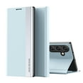 thumbnail image 1 of Feishell for Samsung Galaxy S25 Leather + Hard PC Case,[Compatible with Wireless Charging] Luxury Business Style Shockproof Protective Slim Phone Cover for Samsung Galaxy S25,Lightblue, 1 of 8