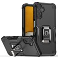 thumbnail image 1 of Feishell for Samsung Galaxy S25 Plus Cover with Metal Ring Folding Kickstand,Drop Protection Magnetic Car Mount Shockproof Durable Dual Layer Hybrid Rugged Protective Phone Case,Black, 1 of 9