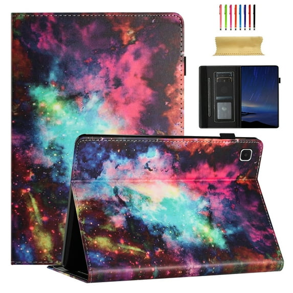 Feishell for Samsung Galaxy Tab A7 Lite 8.7" 2021 (SM-T220/T225/T227) Case, Slim Colorful Pattern PU Leather Flip Folio Stand Card Slots Wallet Case Cover with Pencil Holder,Starry Sky