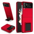 thumbnail image 1 of Feishell for Samsung Galaxy Z Flip 4 5G, Hidden Kickstand Cover with Upgraded Protection Dual Layer Hard PC Soft TPU Bumper Full Body Shockproof For Samsung Galaxy Z Flip 4 5G, Red, 1 of 10