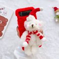 thumbnail image 1 of Feishell for Samsung Galaxy Z Flip 4 Case,Stylish 3D Plush Lovely Christmas Xmas Bear Design Cartoon Winter Gift Warm Fluffy Furry for Girls Women Shockproof Hybrid TPU Slim Fit Back Cover.Red, 1 of 10