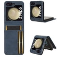thumbnail image 1 of Feishell for Samsung Galaxy Z Flip 6 Case,Galaxy Z Flip 6 Luxury PU Leather Folding Protective Phone Case with ID Credit Card Slots Pocket Shockproof Protective Shell Cover,Blue, 1 of 6