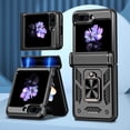 thumbnail image 1 of Feishell for Samsung Galaxy Z Flip 6 Case with Magnetic Hinge Protection,Heavy Duty Military Drop 360 Rotatable Ring Kickstand Shockproof Armor Phone Case for Samsung Galaxy Z Flip 6,Black, 1 of 9