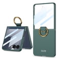 thumbnail image 1 of Feishell for Samsung Galaxy Z Flip 7 Case with Finger Ring Holder,Ultra Thin Shockproof Durable Hard PC Cover Bulit-in Screen Protector for Samsung Galaxy Z Flip 7,Darkgreen, 1 of 15