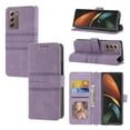 thumbnail image 1 of Feishell for Samsung Galaxy Z Fold 2 Case with Detachable Wrist Strap,Premium PU Leather Drop Protection Magnetic Clasp Flip Kickstand RFID Blocking Credit Card Slots Wallet Phone Case,Lightpurple, 1 of 7