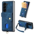 thumbnail image 1 of Feishell for Samsung Galaxy Z Fold 6, Wallet Case with Card Holder Leather Card Slots Kickstand Shockproof RFID Blocking Magnetic Clasp Protective Cover for Women Men for Samsung Galaxy Z Fold 6, Blue, 1 of 6