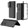 thumbnail image 1 of Feishell for Samsung Galaxy Z Fold3 Electroplated Folding Case with Double Hinge & S Pen,Magnetic Hinge Protection Bulit-in Screen Protector Metal Lens Protection Pen Holder Phone Case, Black, 1 of 7