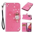 thumbnail image 1 of Feishell Samsung S20 FE Case Owl Pattern Glitter Sparkly Gems Shockproof PU Leather Wallet Cover Flip Stand Card Slots Magnetic Diamond Bling Folio Case for Samsung Galaxy S20 FE, Rosegold, 1 of 7
