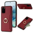 thumbnail image 1 of Feishell for Samsung S20 Plus Wallet Case with Card Holder, 360°Rotation Ring Holder Kickstand, Premium PU Leather RFID Blocking Card Pocket Protective Cover for Samsung Galaxy S20 Plus,red, 1 of 9